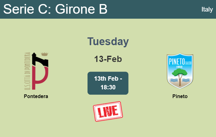 How to watch Pontedera vs. Pineto on live stream and at what time