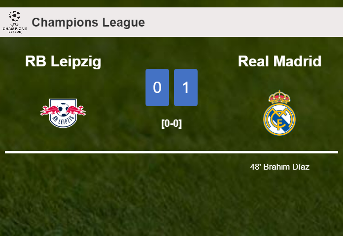 Real Madrid tops RB Leipzig 1-0 with a goal scored by B. Díaz