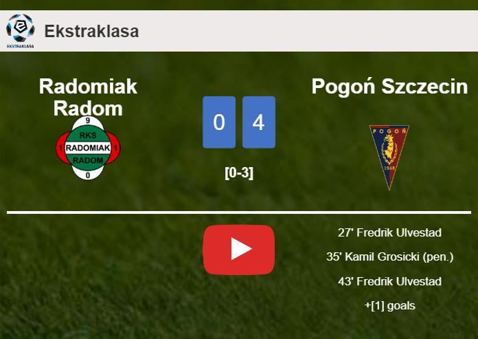 Pogoń Szczecin defeats Radomiak Radom 4-0 after playing a incredible match. HIGHLIGHTS