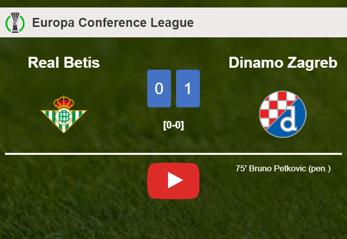 Dinamo Zagreb conquers Real Betis 1-0 with a goal scored by B. Petkovic. HIGHLIGHTS