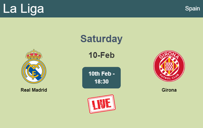 How to watch Real Madrid vs. Girona on live stream and at what time