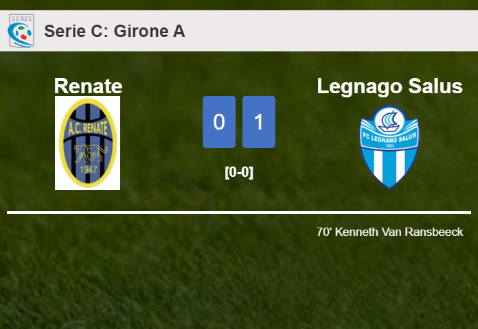 Legnago Salus prevails over Renate 1-0 with a goal scored by K. Van