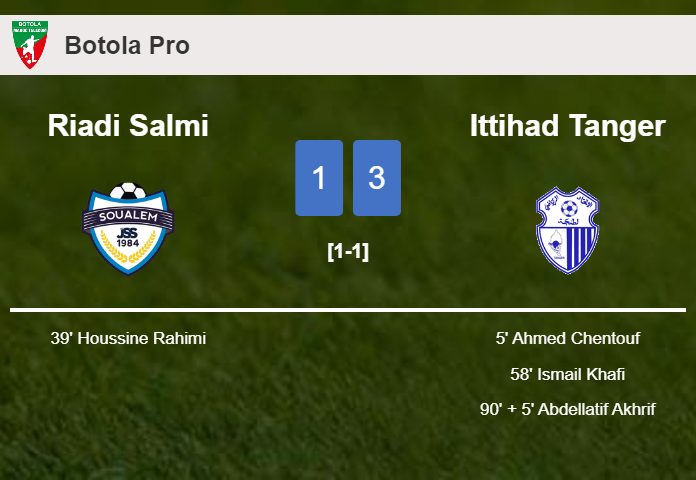 Ittihad Tanger beats Riadi Salmi 3-1