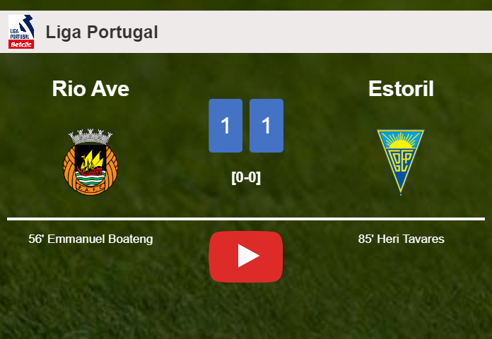 Estoril snatches a draw against Rio Ave. HIGHLIGHTS