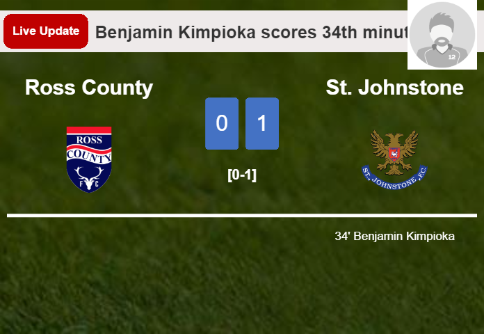 Ross County vs St. Johnstone live updates: Benjamin Kimpioka scores opening goal in Premiership contest (0-1)