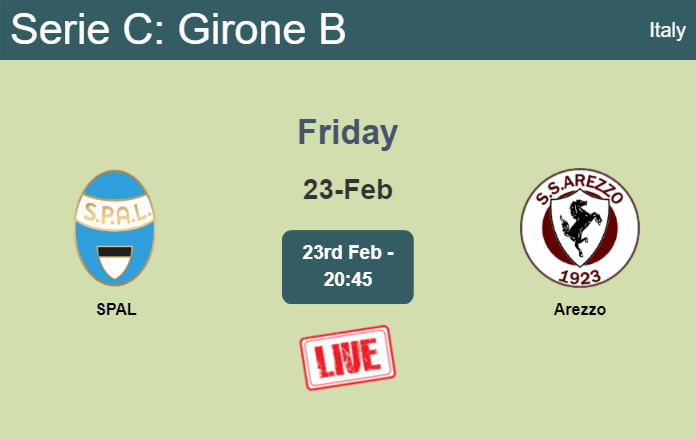 How to watch SPAL vs. Arezzo on live stream and at what time