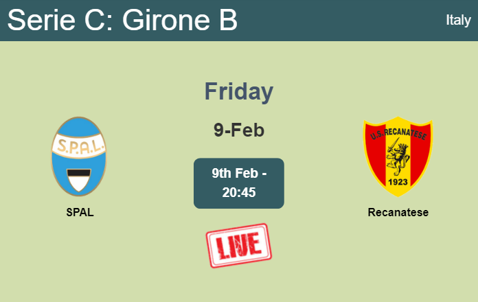 How to watch SPAL vs. Recanatese on live stream and at what time