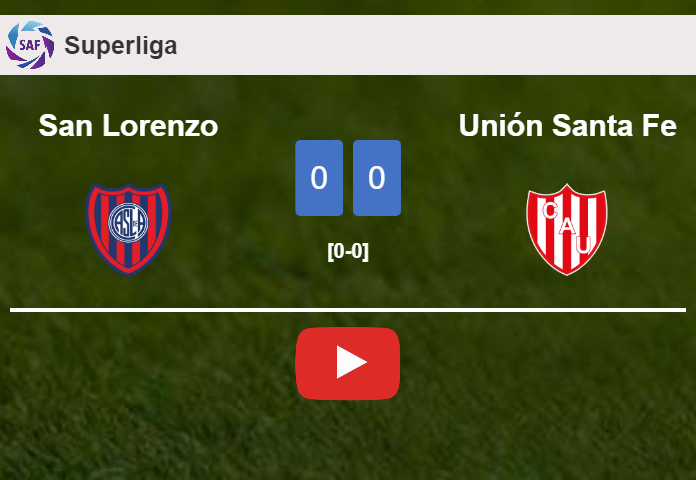 San Lorenzo draws 0-0 with Unión Santa Fe on Monday. HIGHLIGHTS