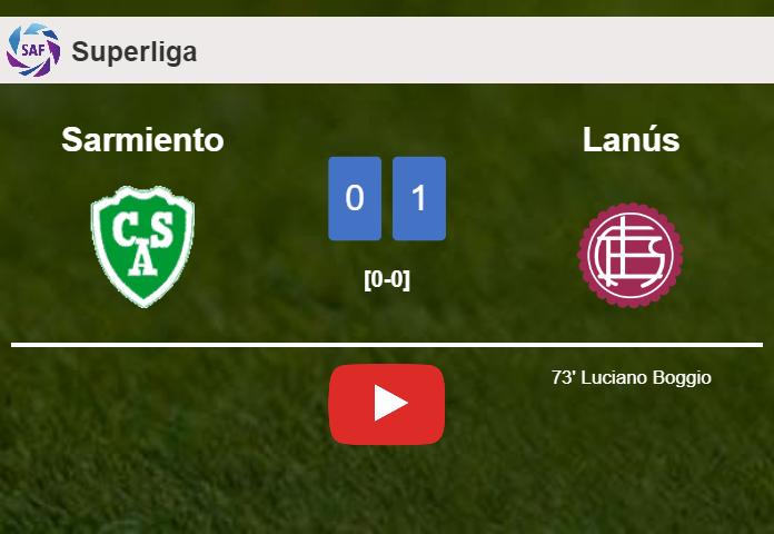 Lanús overcomes Sarmiento 1-0 with a goal scored by L. Boggio. HIGHLIGHTS