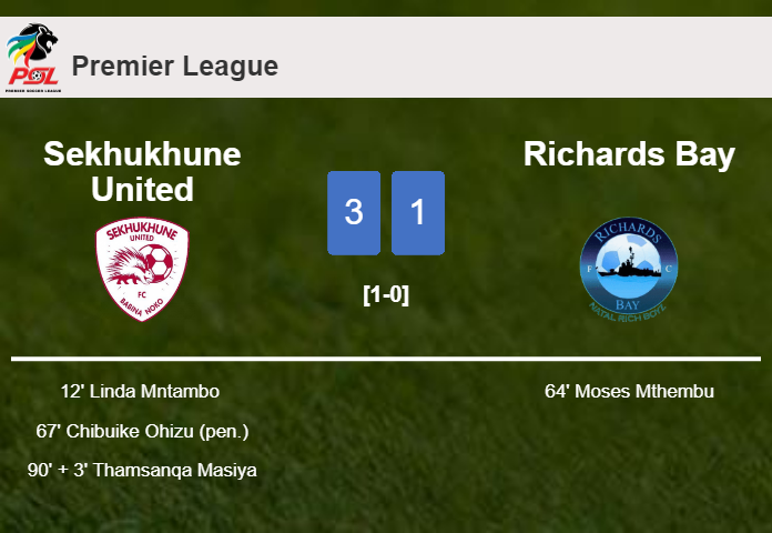 Sekhukhune United overcomes Richards Bay 3-1