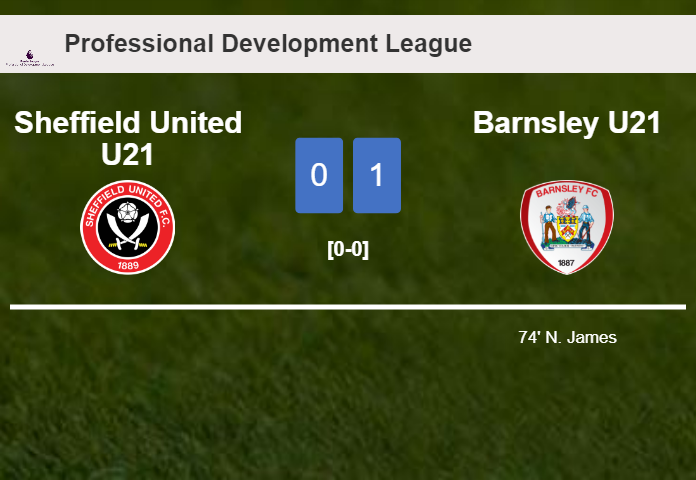 Barnsley U21 conquers Sheffield United U21 1-0 with a goal scored by N. James