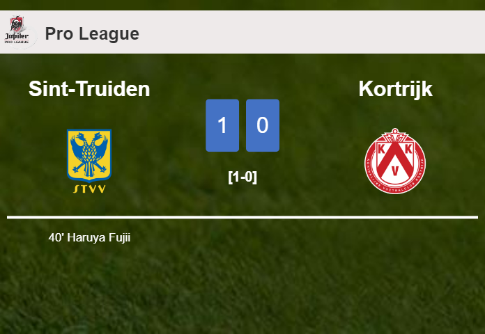 Sint-Truiden prevails over Kortrijk 1-0 with a late and unfortunate own goal from H. Fujii