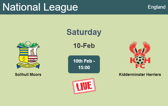 How to watch Solihull Moors vs. Kidderminster Harriers on live stream and at what time