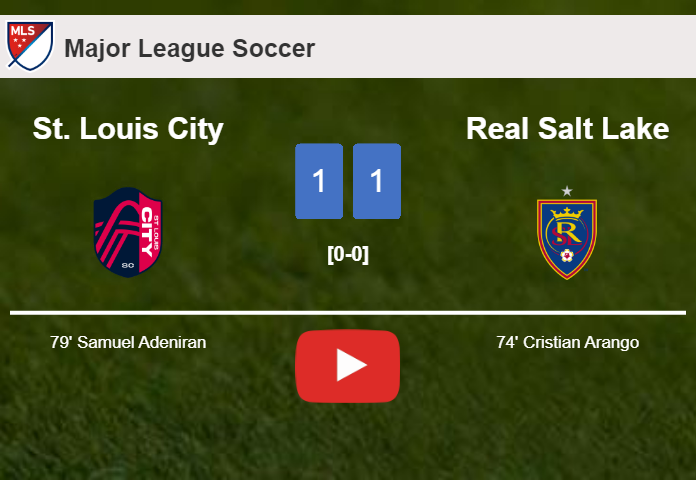 St. Louis City and Real Salt Lake draw 1-1 on Saturday. HIGHLIGHTS