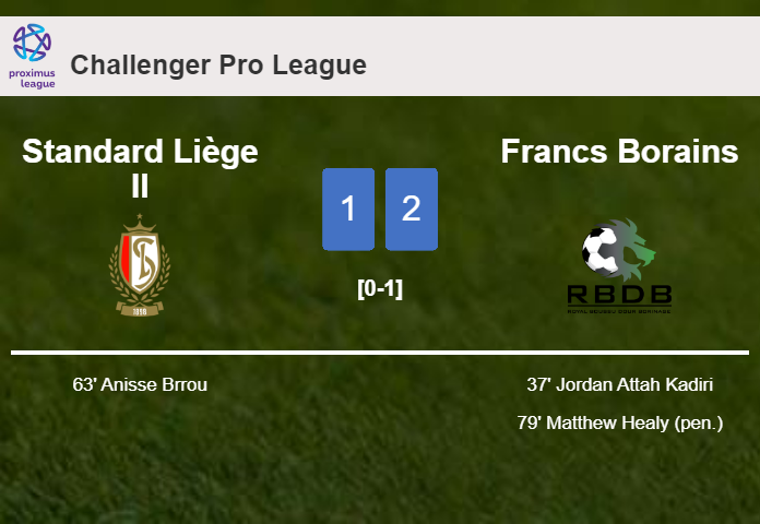 Francs Borains prevails over Standard Liège II 2-1
