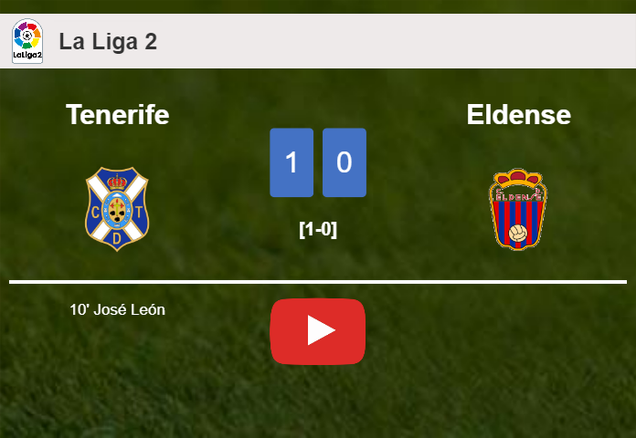 Tenerife defeats Eldense 1-0 with a goal scored by J. León. HIGHLIGHTS
