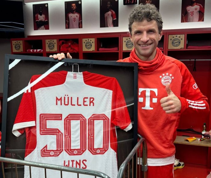 Thomas Muller Achieves 500 Wins