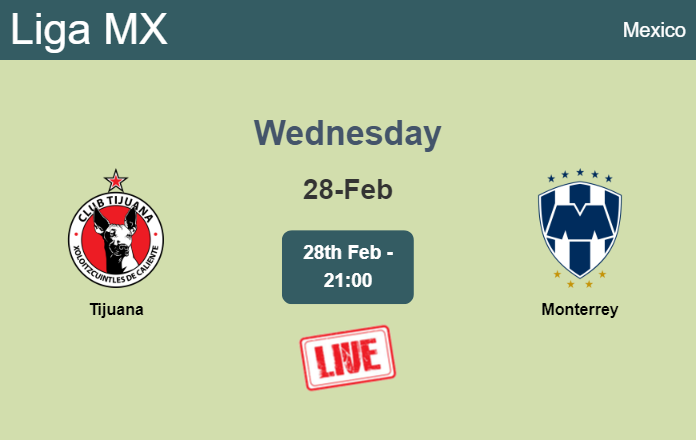 How to watch Tijuana vs. Monterrey on live stream and at what time