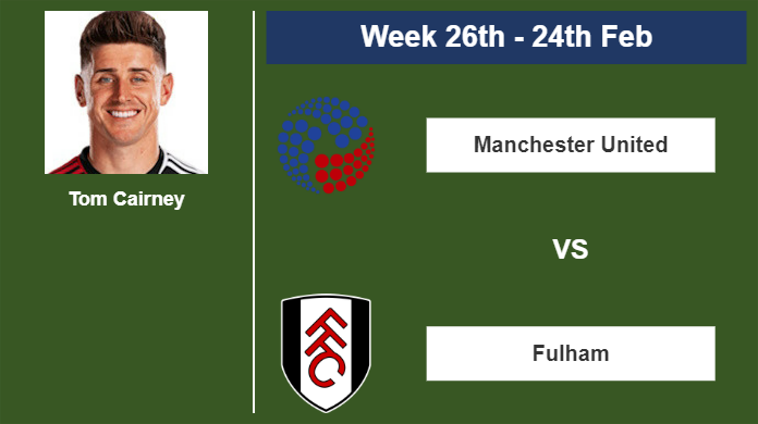 FANTASY PREMIER LEAGUE. Tom Cairney stats before  Manchester United on Saturday 24th of February for the 26th week.