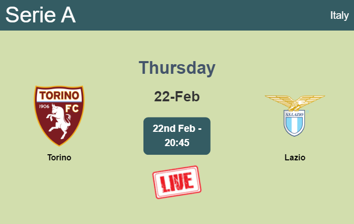 How to watch Torino vs. Lazio on live stream and at what time