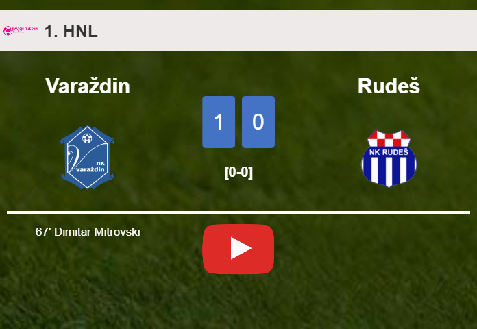 Varaždin conquers Rudeš 1-0 with a goal scored by D. Mitrovski. HIGHLIGHTS