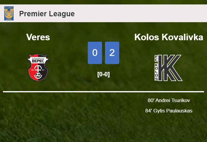 Kolos Kovalivka overcomes Veres 2-0 on Sunday