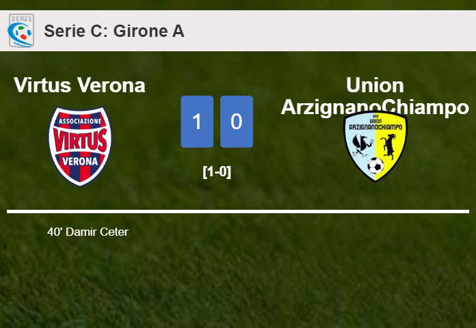 Virtus Verona beats Union ArzignanoChiampo 1-0 with a goal scored by D. Ceter