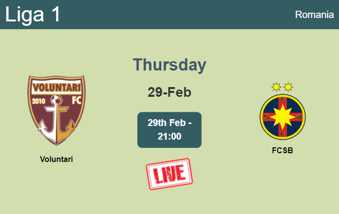 How to watch Voluntari vs. FCSB on live stream and at what time