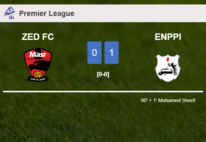 ENPPI prevails over ZED FC 1-0 with a late goal scored by M. Sherif