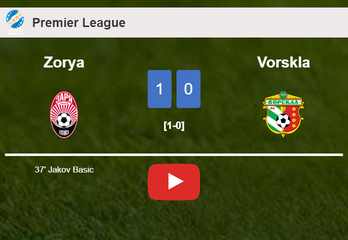 Zorya prevails over Vorskla 1-0 with a goal scored by J. Basic. HIGHLIGHTS