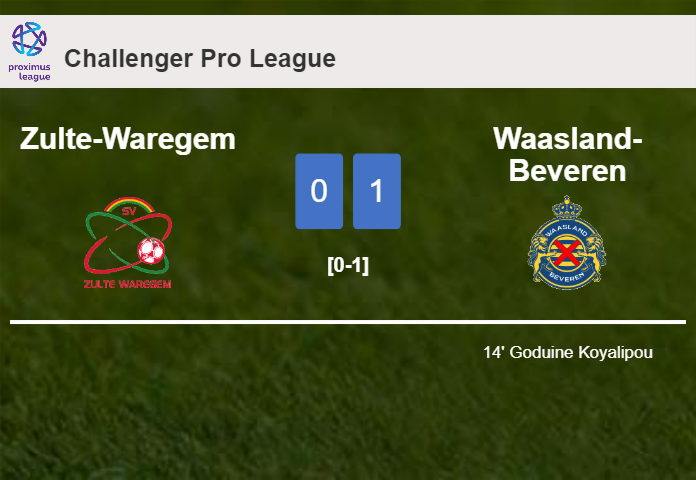 Waasland-Beveren tops Zulte-Waregem 1-0 with a goal scored by G. Koyalipou
