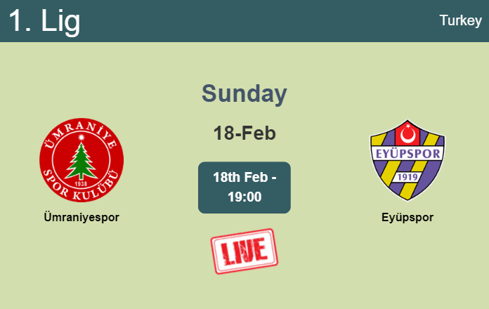 How to watch Ümraniyespor vs. Eyüpspor on live stream and at what time