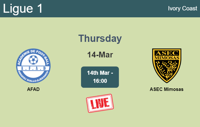 How to watch AFAD vs. ASEC Mimosas on live stream and at what time