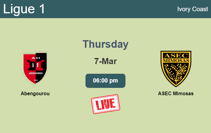 How to watch Abengourou vs. ASEC Mimosas on live stream and at what time