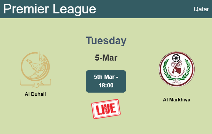 How to watch Al Duhail vs. Al Markhiya on live stream and at what time