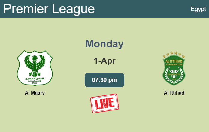 How to watch Al Masry vs. Al Ittihad on live stream and at what time