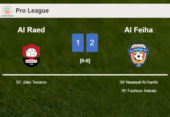 Al Feiha defeats Al Raed 2-1