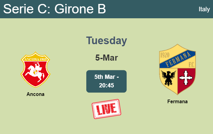 How to watch Ancona vs. Fermana on live stream and at what time