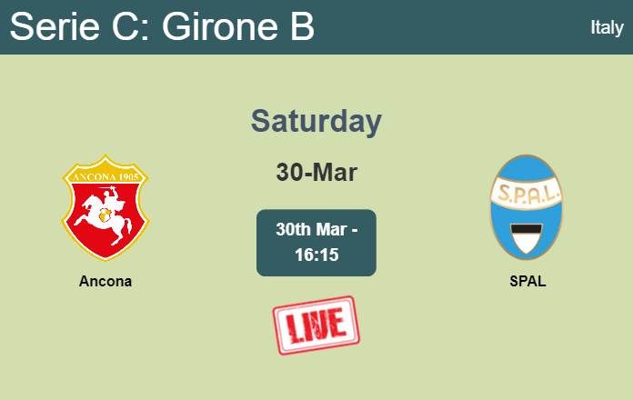 How to watch Ancona vs. SPAL on live stream and at what time