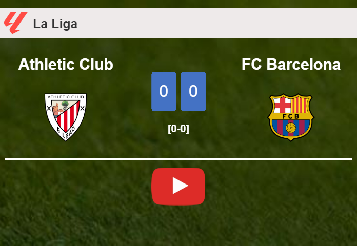 Athletic Club draws 0-0 with FC Barcelona on Sunday. HIGHLIGHTS