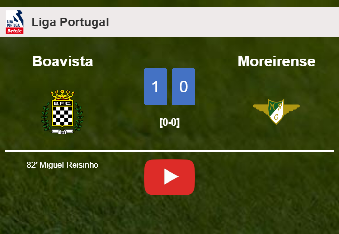 Boavista tops Moreirense 1-0 with a goal scored by M. Reisinho. HIGHLIGHTS
