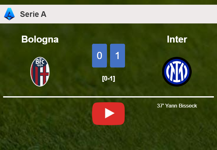 Inter beats Bologna 1-0 with a goal scored by Y. Bisseck. HIGHLIGHTS
