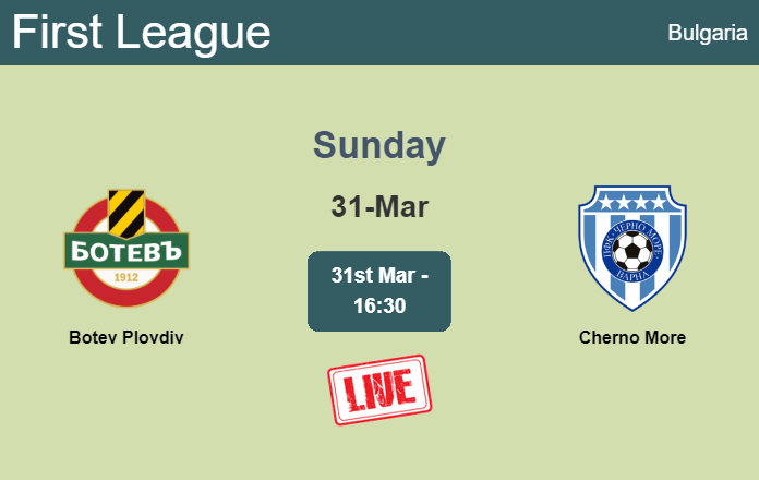 How to watch Botev Plovdiv vs. Cherno More on live stream and at what time