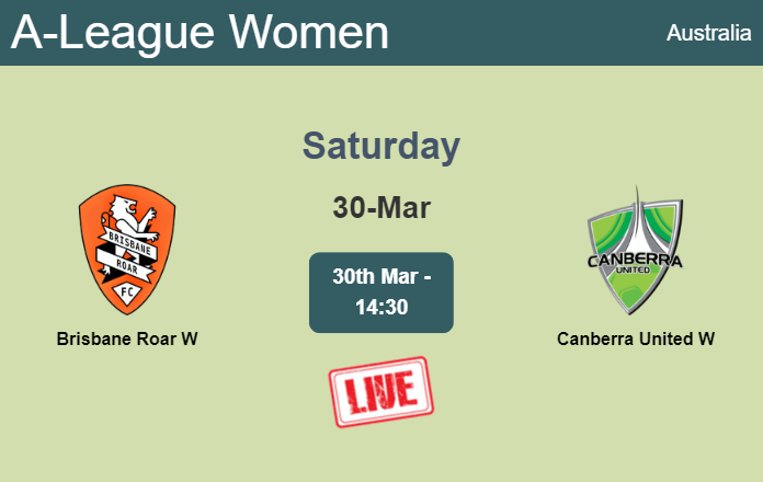 How to watch Brisbane Roar W vs. Canberra United W on live stream and at what time