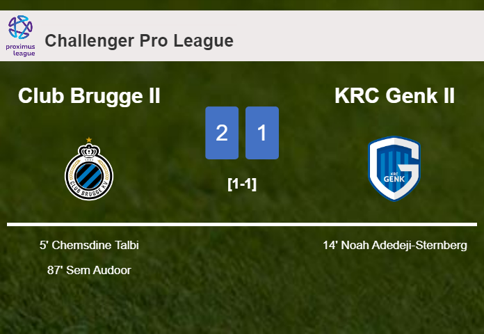 Club Brugge II snatches a 2-1 win against KRC Genk II