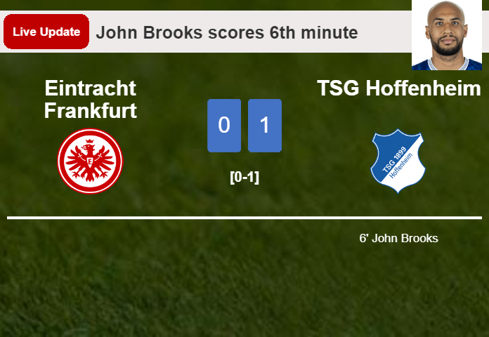Eintracht Frankfurt vs TSG Hoffenheim live updates: John Brooks scores opening goal in Bundesliga match (0-1)