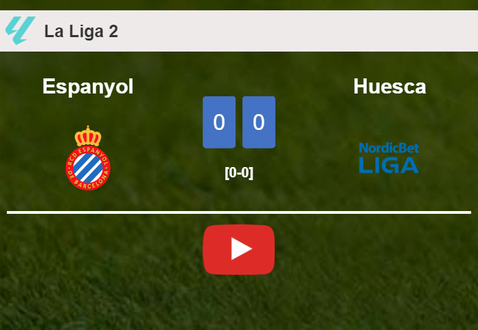 Huesca stops Espanyol with a 0-0 draw. HIGHLIGHTS