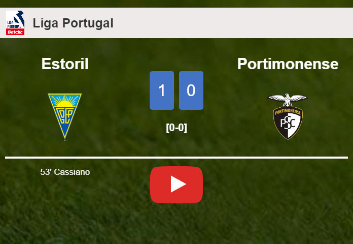 Estoril defeats Portimonense 1-0 with a goal scored by Cassiano. HIGHLIGHTS