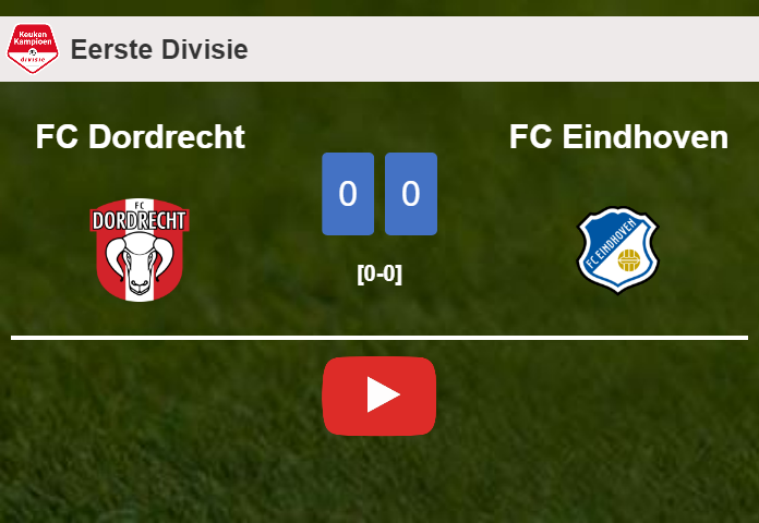 FC Dordrecht draws 0-0 with FC Eindhoven on Friday. HIGHLIGHTS