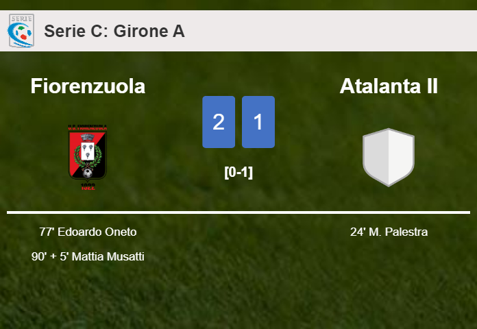 Fiorenzuola recovers a 0-1 deficit to defeat Atalanta II 2-1